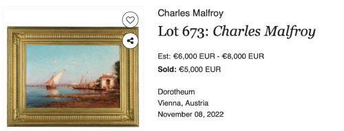 CHARLES MALFROY 1862 1918 OIL PAINTING - ADDITIONAL PHOTO 19