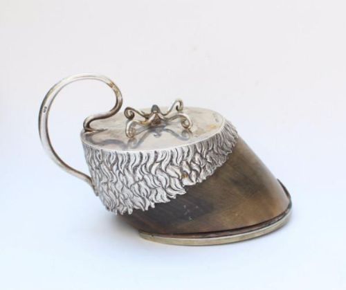 Silver Mounted Horse Hoof Paperweight.