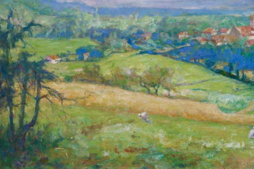 A Huge JULES  GEORGES  MOTELEY ( 1865 - 1923 ) Oil on Canvas.