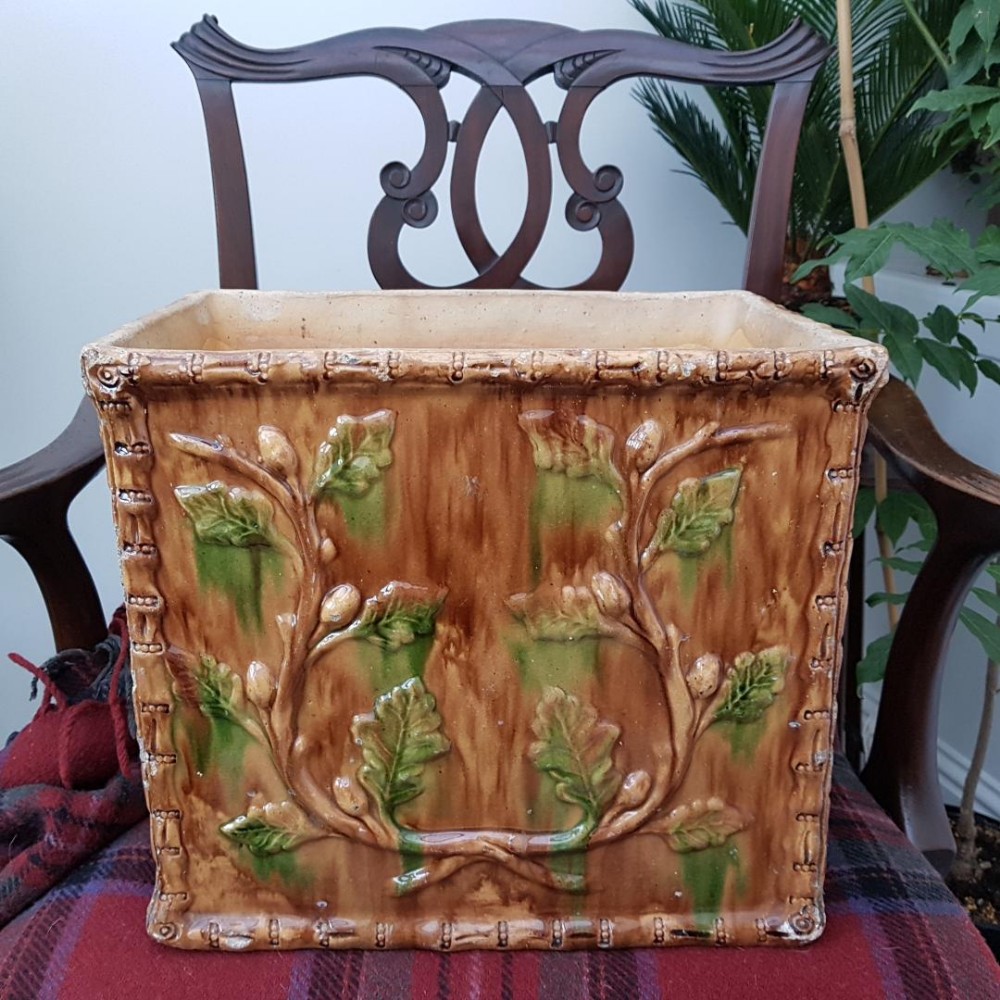 A rare Scottish pottery slip glazed Victorian planter.
