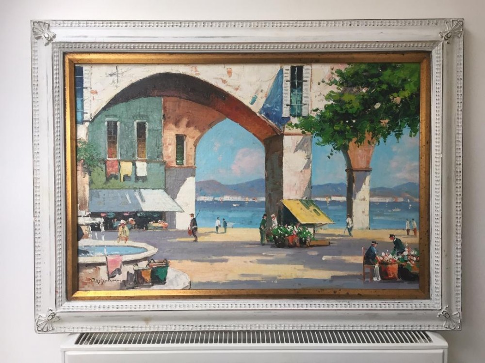 Cecil Rochfort Doyly John. Large Oil painting. St Tropez.