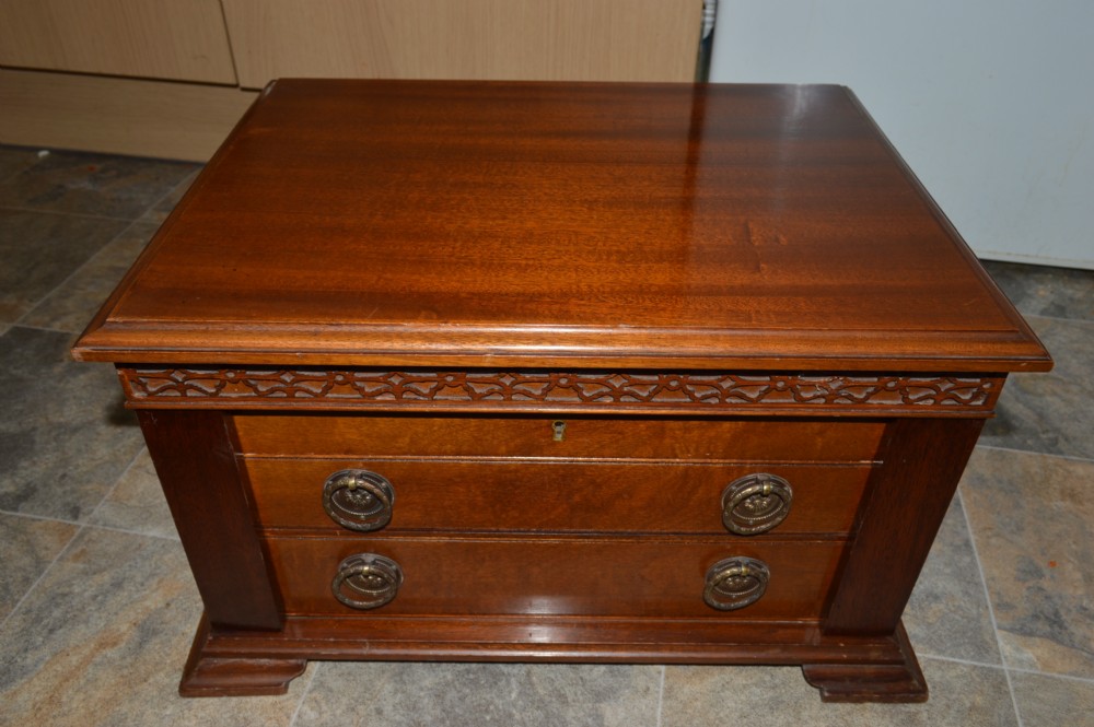 A good Mahogany cased canteen of cutlery. Bone handles View IV