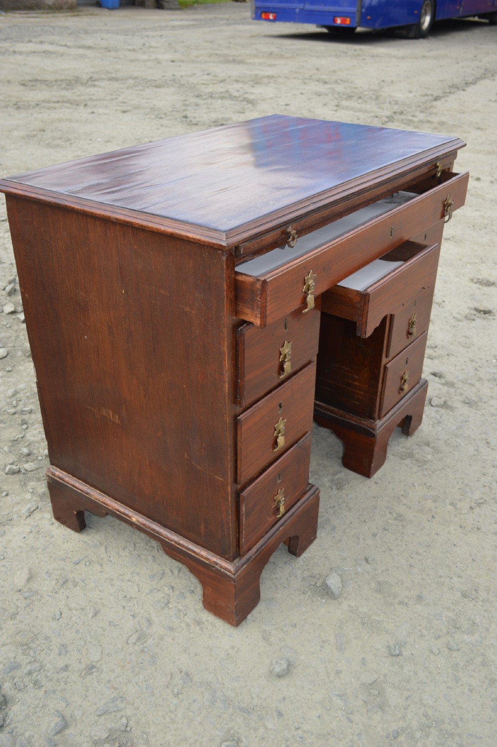 George III Mahogany Kneehole desk View IV
