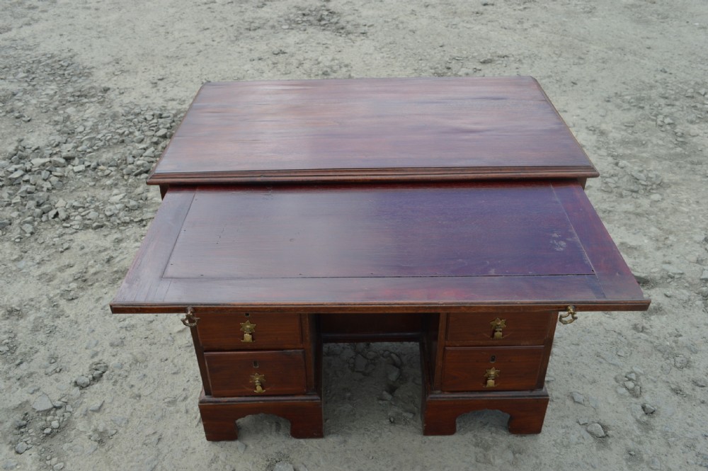 George III Mahogany Kneehole desk View V