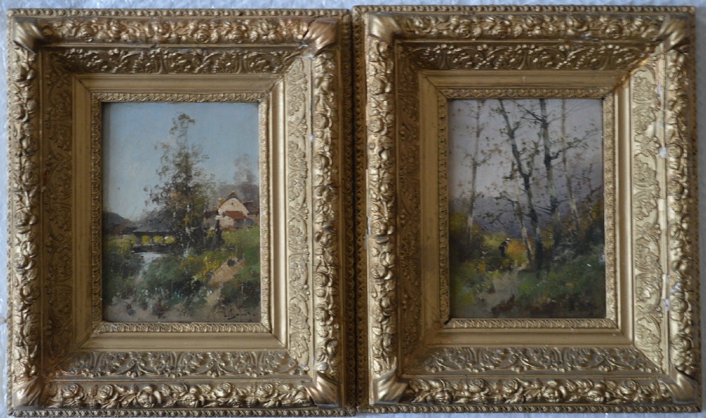 Eugene Galien Laloue (1854-1941) Pair oil paintings
