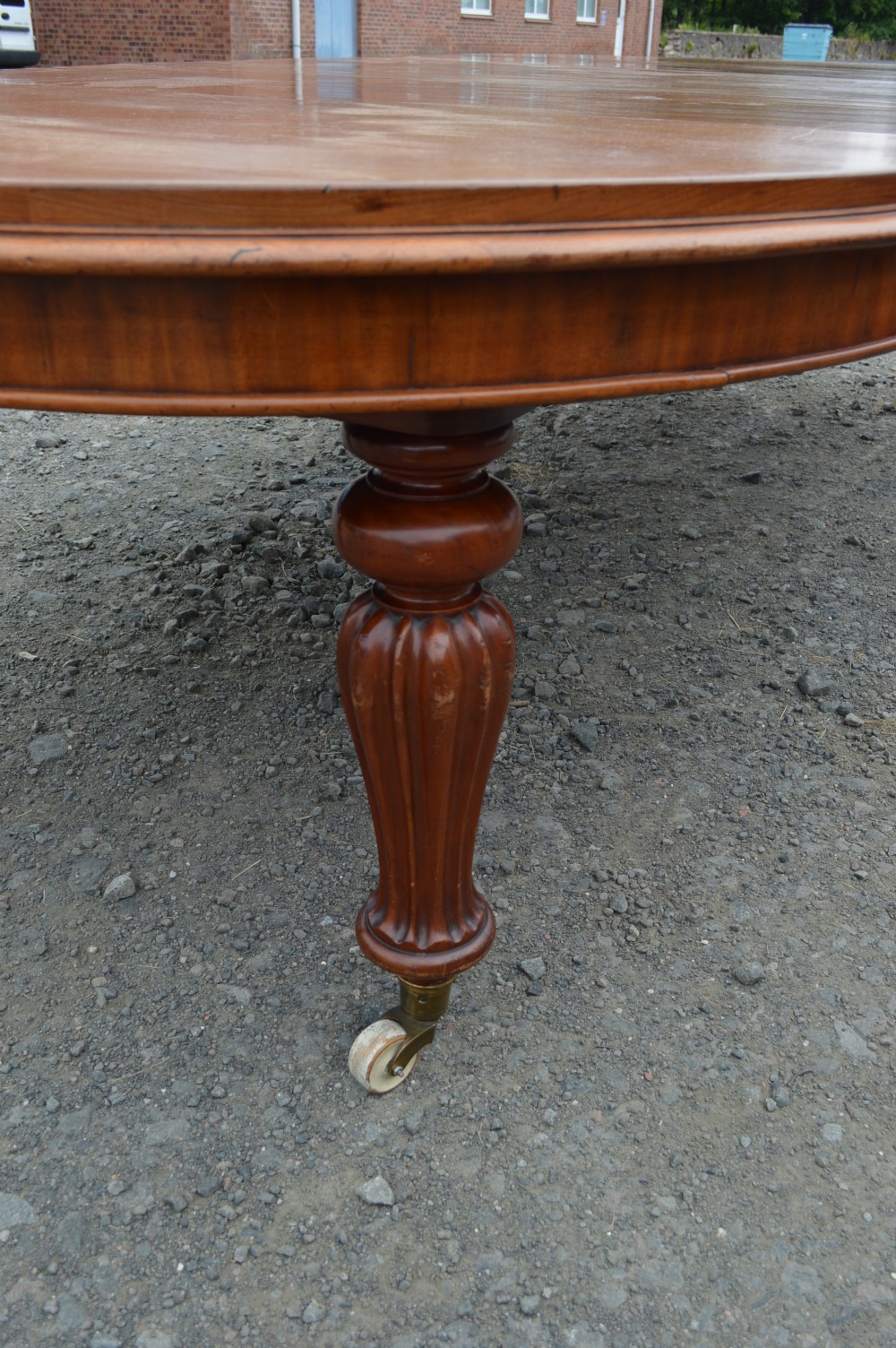 A Mid Victorian Mahogany extending dining table View III