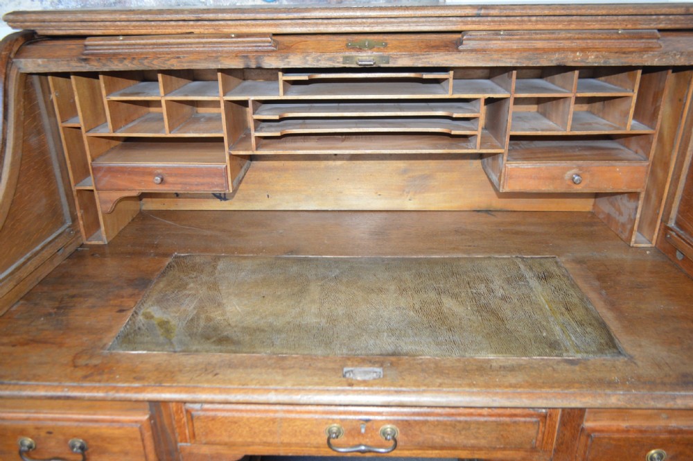 Superior Victorian Oak roll top desk View II