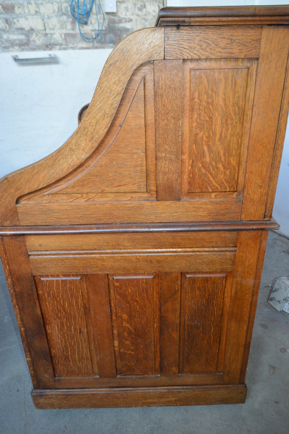 Superior Victorian Oak roll top desk View IV