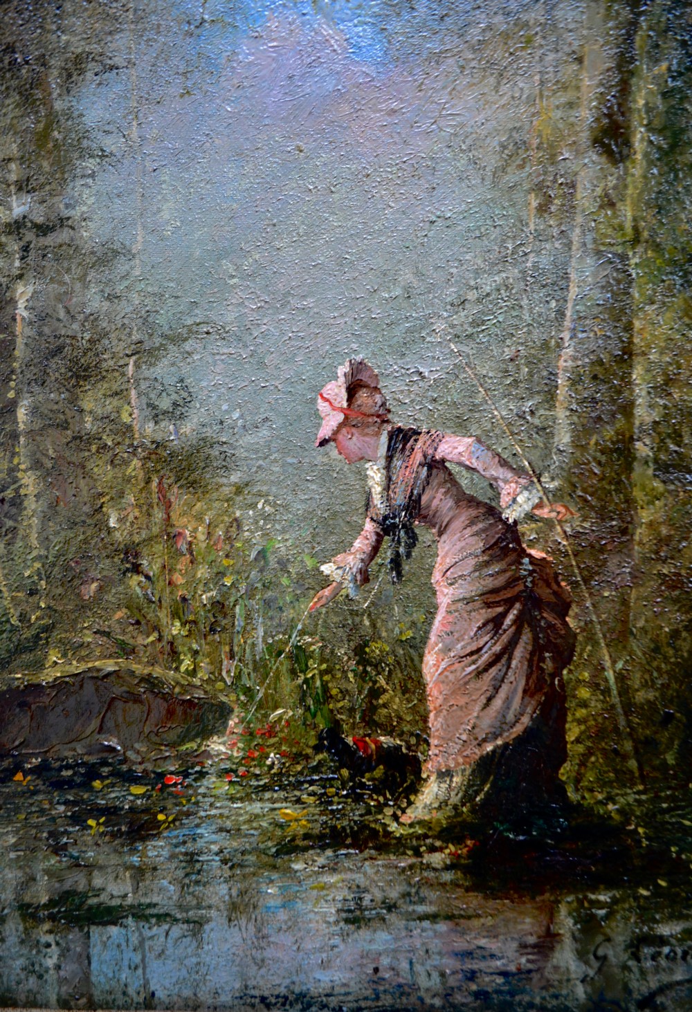 George Leonce Massot (1860-1910) Impressionist Oil painting