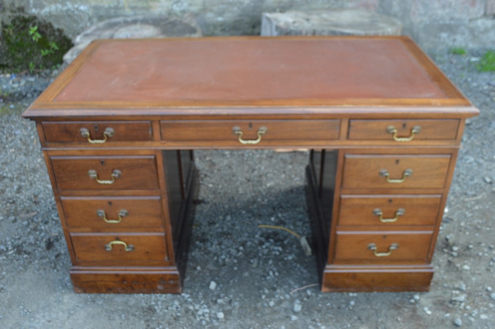 1920s mahogany pedastal desk