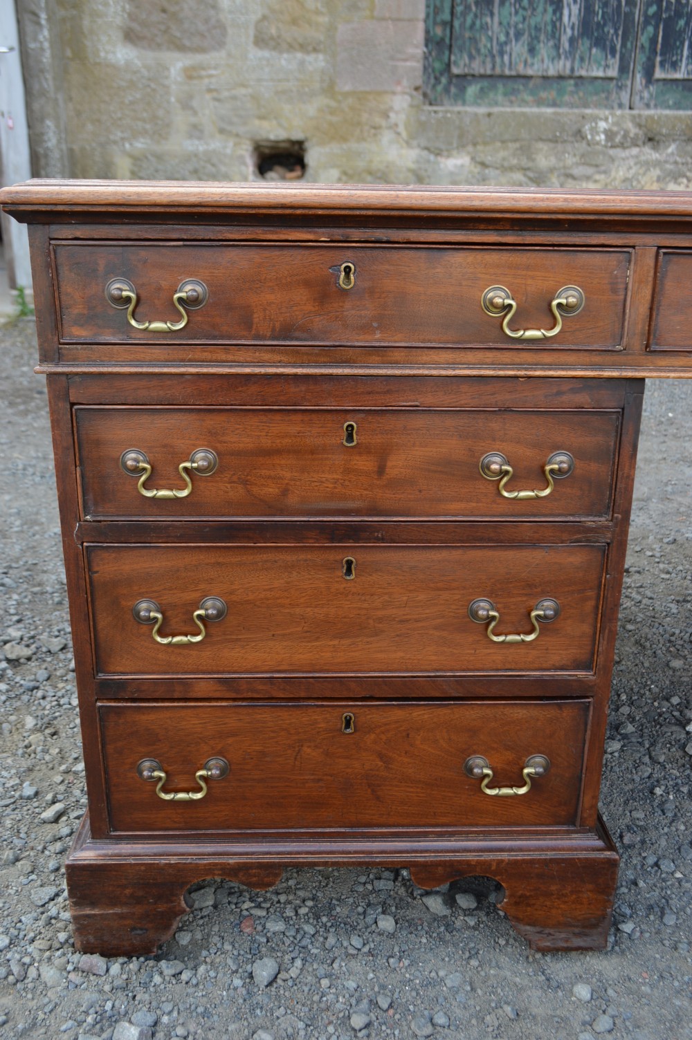 A large Georgian mahogany partners desk View III