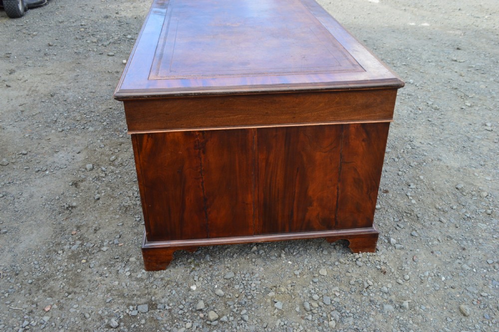 A large Georgian mahogany partners desk View VI