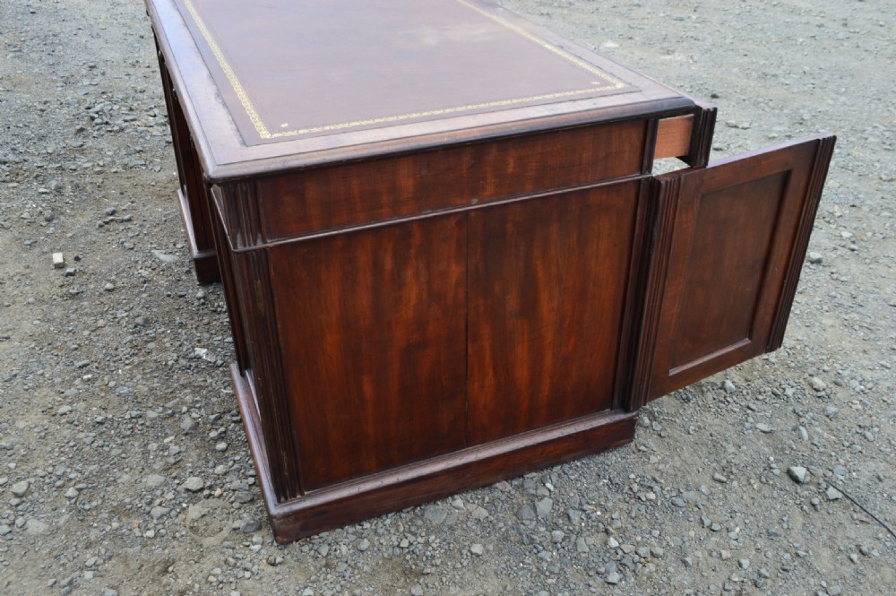 Early Victorian Mahogany Partners Desk. View V