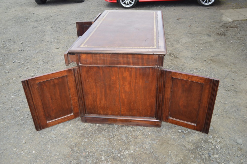 Early Victorian Mahogany Partners Desk. View VI