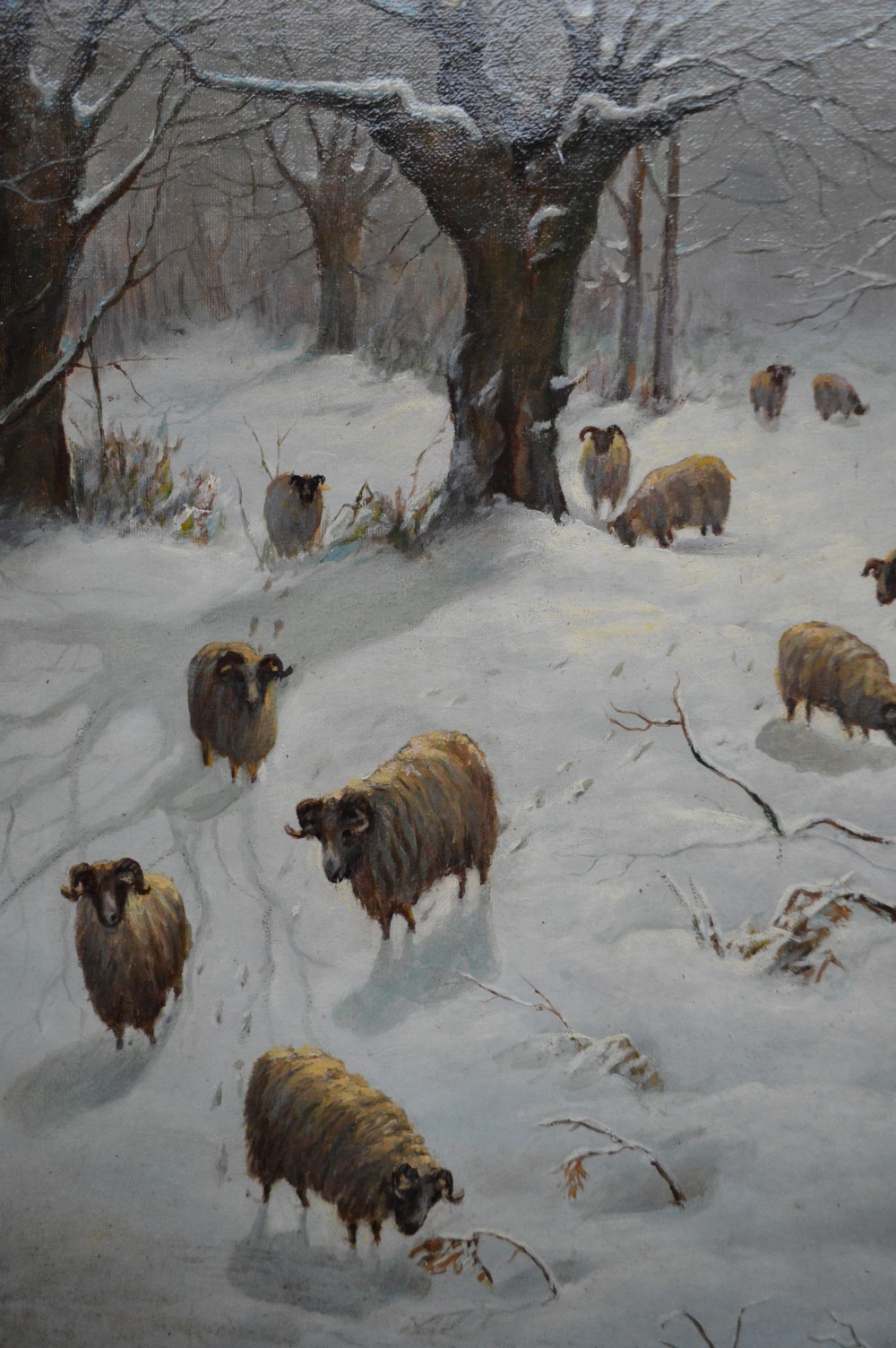 Pair large 19th-century follower of Joseph Farquharson. Oil on Canvas. x 2 View V