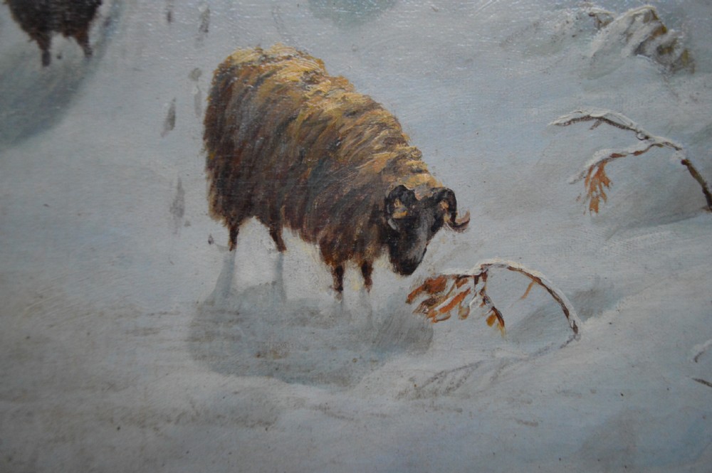 Pair large 19th-century follower of Joseph Farquharson. Oil on Canvas. x 2 View VIII