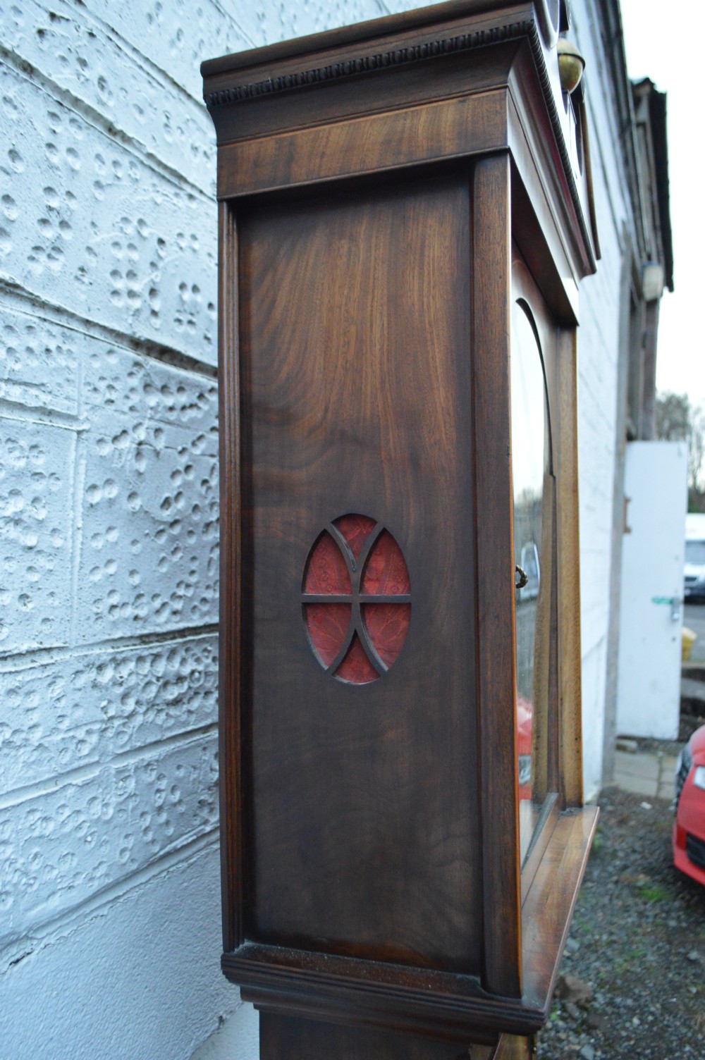 George III inlaid mahog longcase clock. Scottish (Alloa) Peter Miller View IX