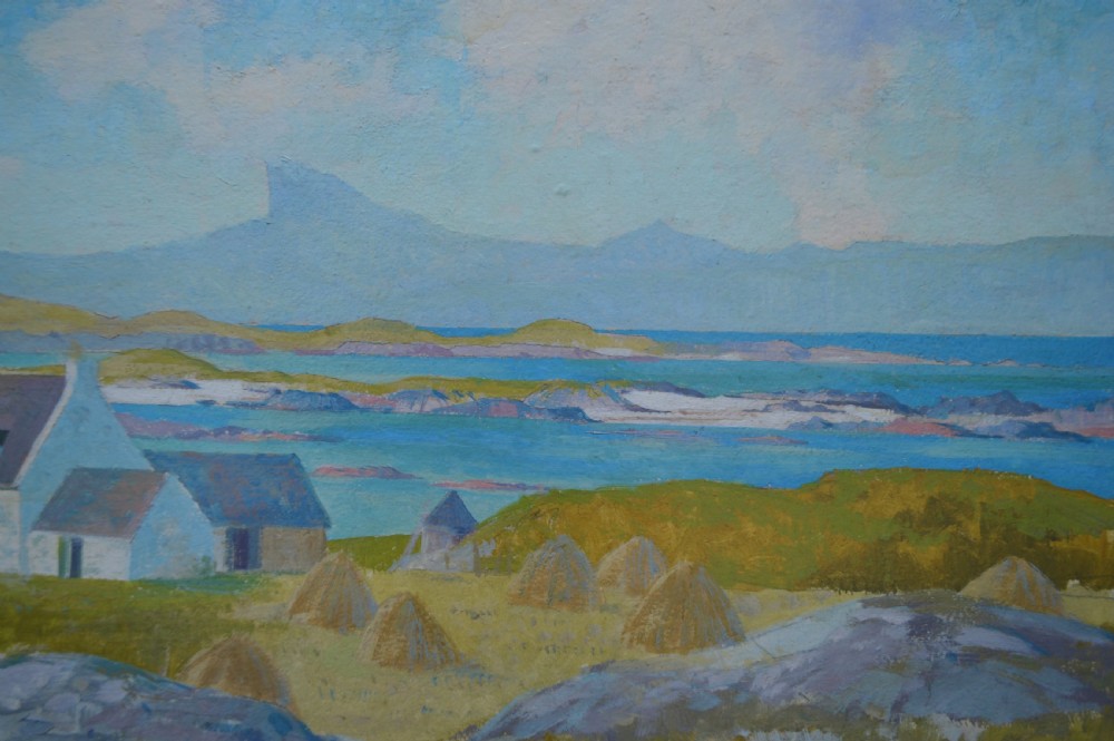 Large Tom H Shanks R.S.W.  R.G.I. (Arisaig) West coast Scotland. Oil painting View II