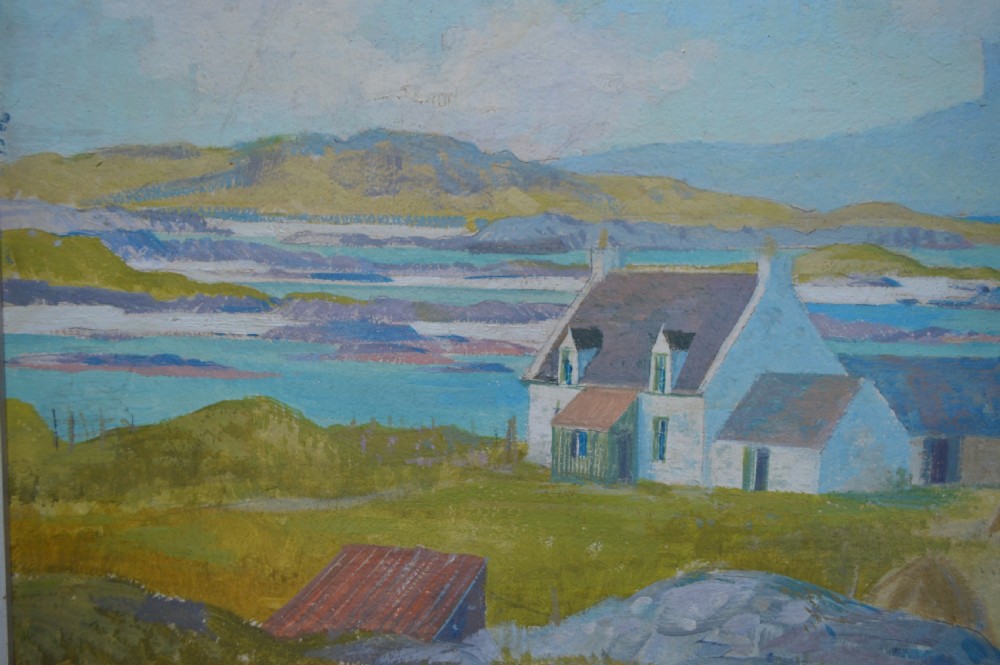 Large Tom H Shanks R.S.W.  R.G.I. (Arisaig) West coast Scotland. Oil painting View III