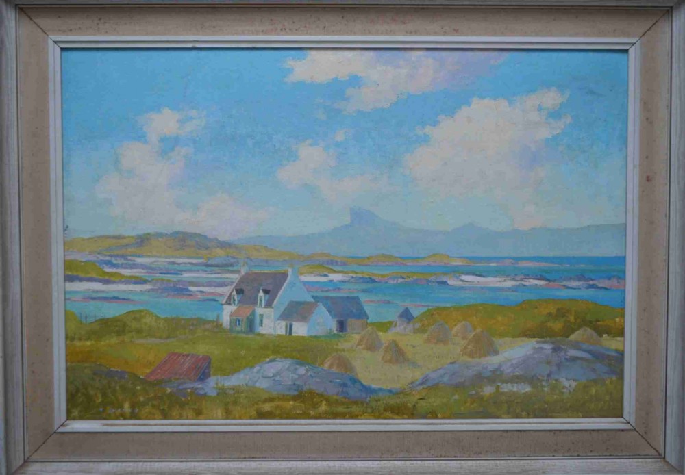 Large Tom H Shanks R.S.W.  R.G.I. (Arisaig) West coast Scotland. Oil painting