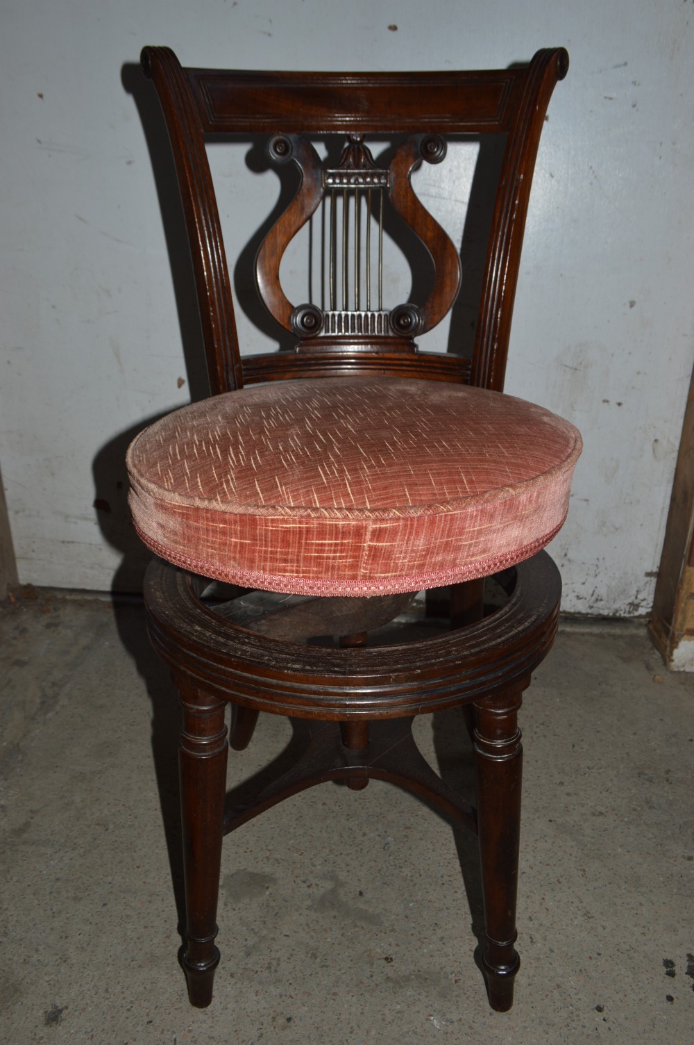 An rare early 19th century Adjustable Cellist chair