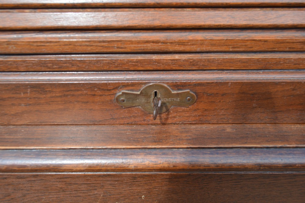 1920s Oak high top roll top desk View VI