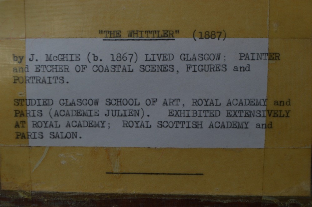 A pair of framed Scottish oil paintings depicting coastal children seated outdoors set within gilded frames. View IX