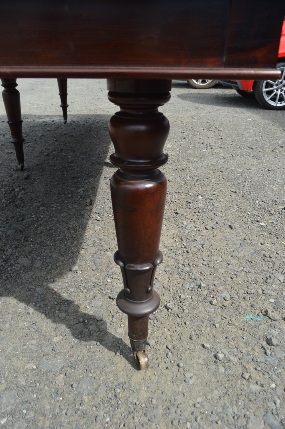 A good early Victorian extending mahogany dining table View V
