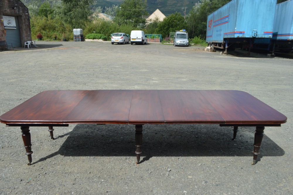 A good early Victorian extending mahogany dining table