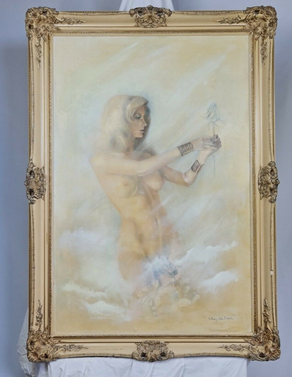 Large Anthony John Dowsie. Nude Oil painting