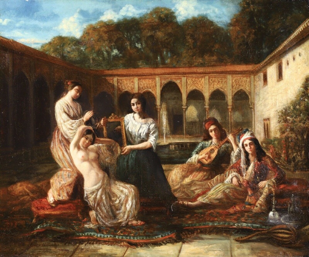 JULES  ANTOINE  PELLETIER (1825–1887) Oil painting