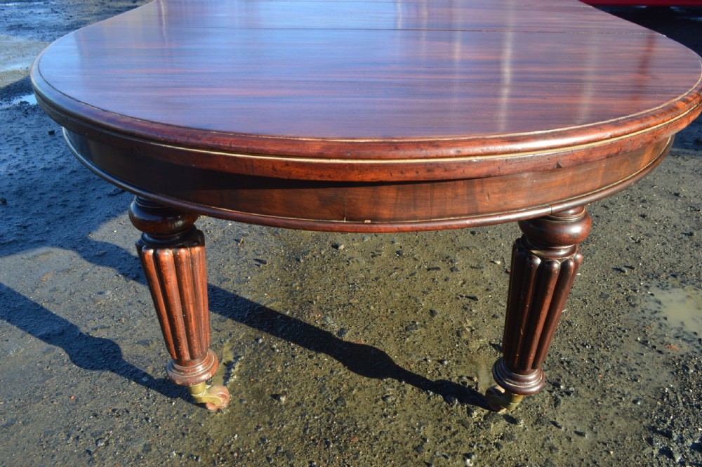 12 seat Victorian mahogany extending dining table  View IV