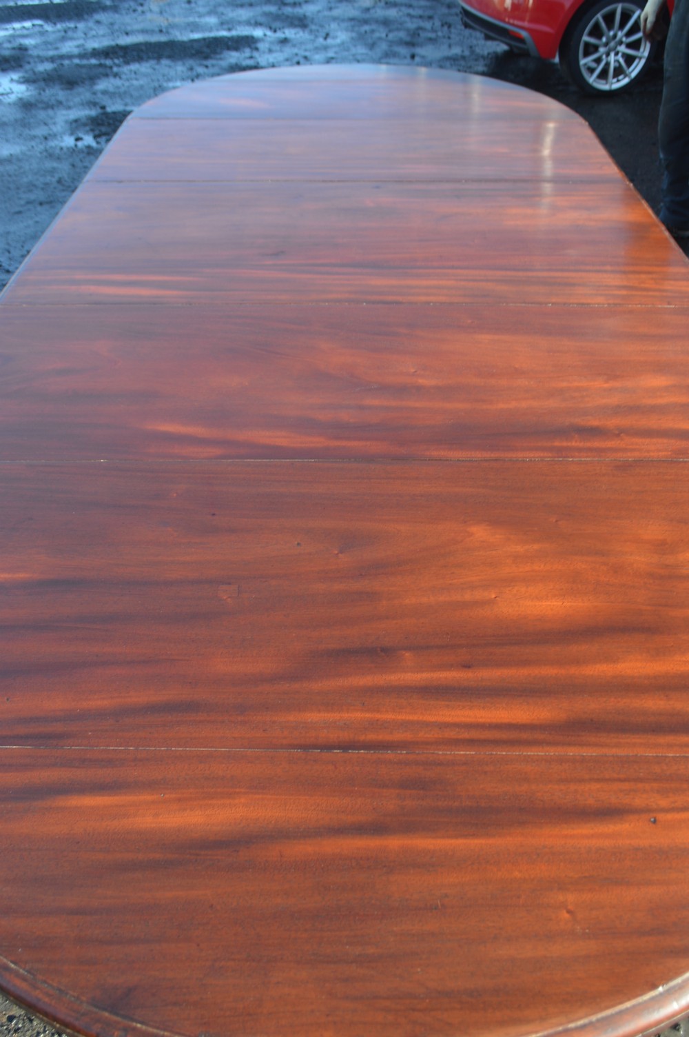 12 seat Victorian mahogany extending dining table  View V