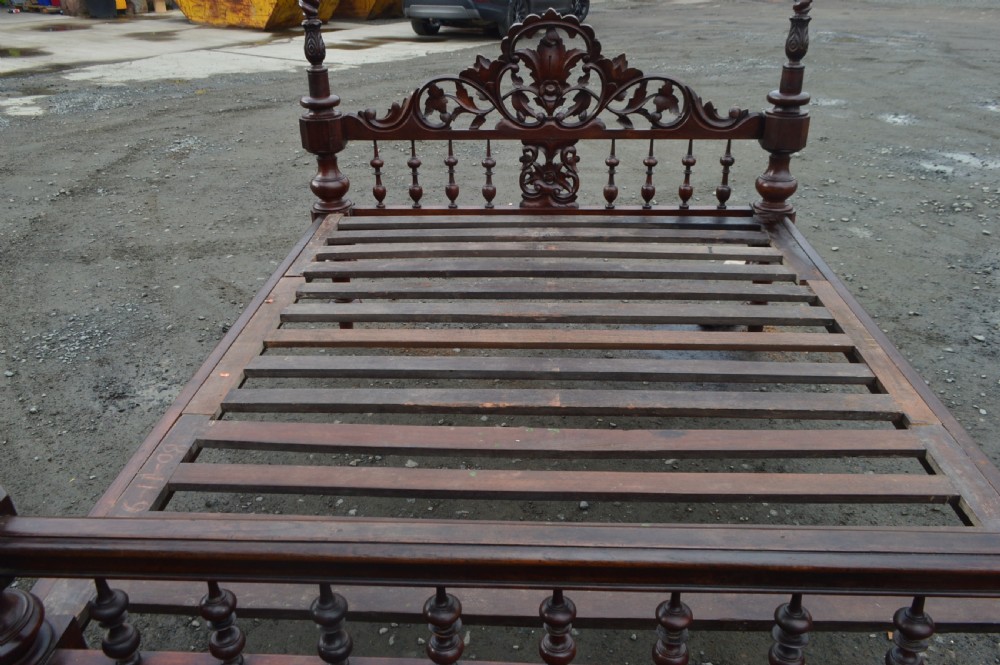 19th century 6ft wide four poster bed.  View II