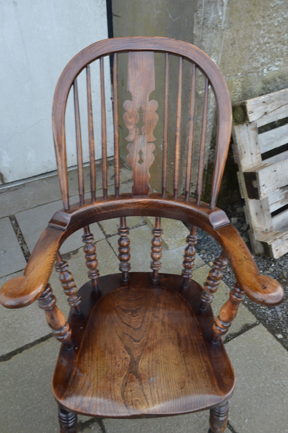 Victorian Pad arm high back Windsor chair View III