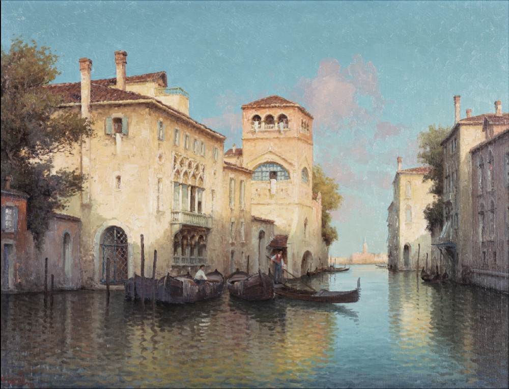 Antoine Bouvard. Venice Oil painting