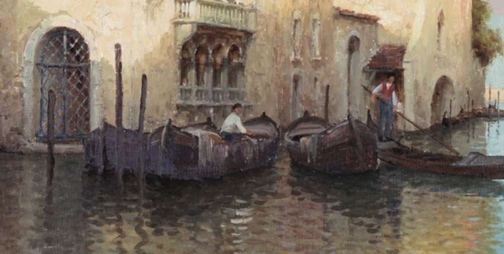 Antoine Bouvard. Venice Oil painting View III