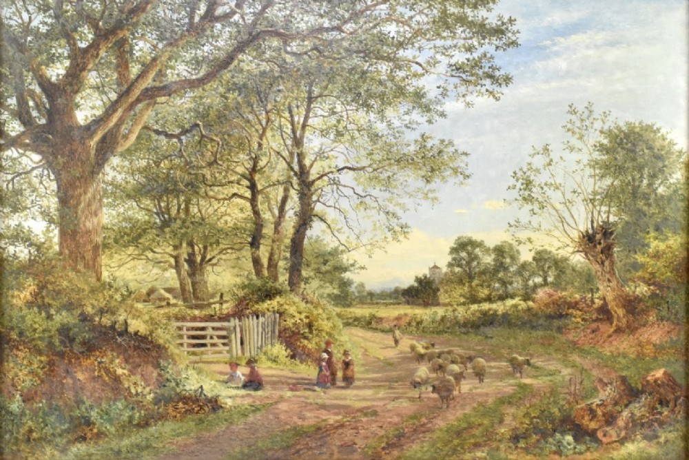 BENJAMIN WILLIAMS LEADER (1831-1923) Oil painting