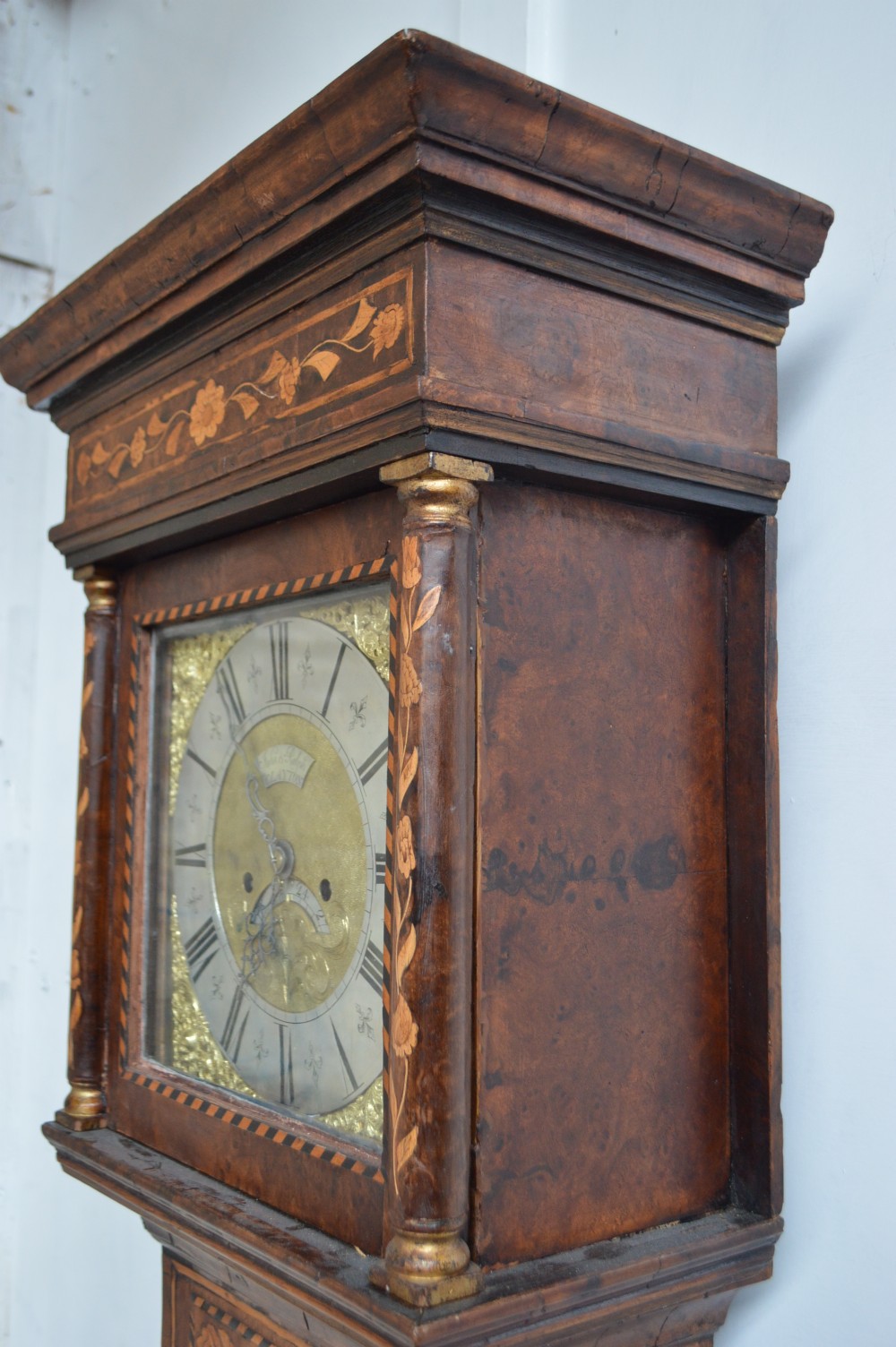 A good  marquetry long case clock. Circa 1725 View VII