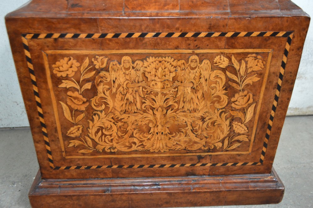 A good  marquetry long case clock. Circa 1725 View IX