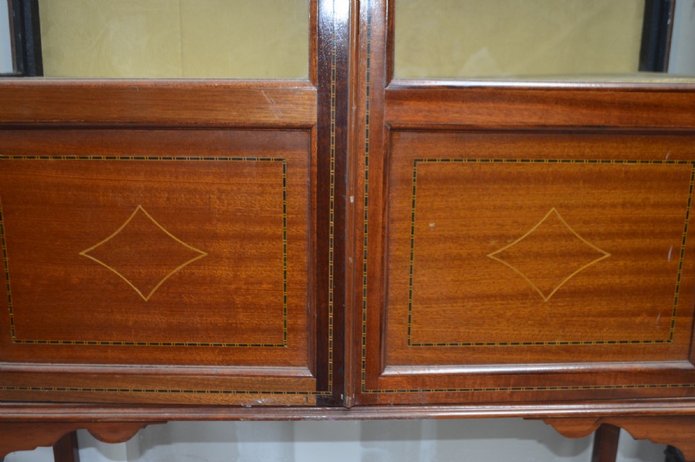 Edwardian inlaid mahogany China Cabinet View III