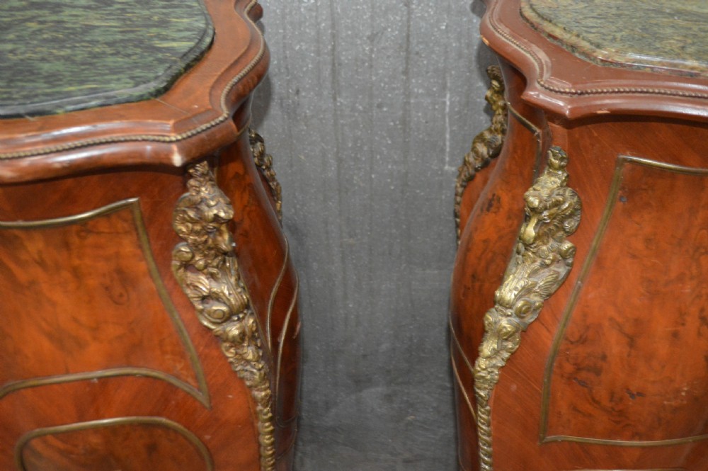 A fine pair of French burr walnut pedestals. View III
