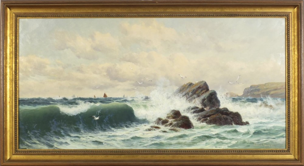 Edward Moore Seascape oil painting c,1896