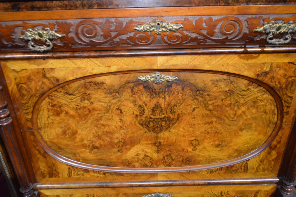 A 19th century Burr walnut Escritoire View VII