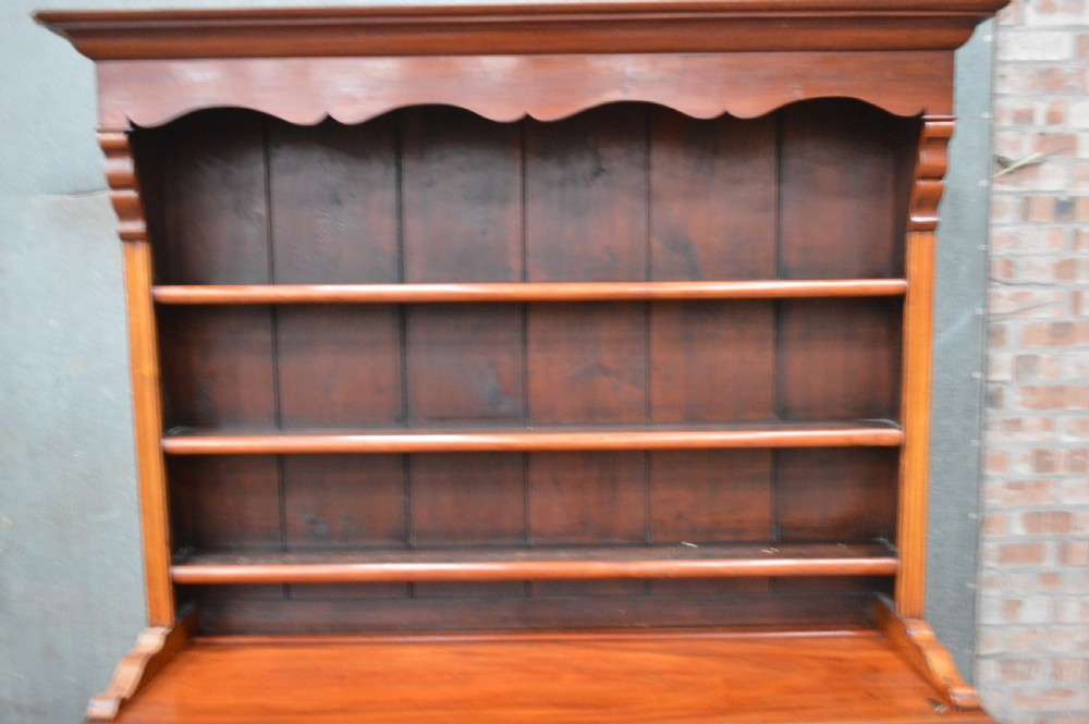 Victorian Mahogany plate rack dresser View V