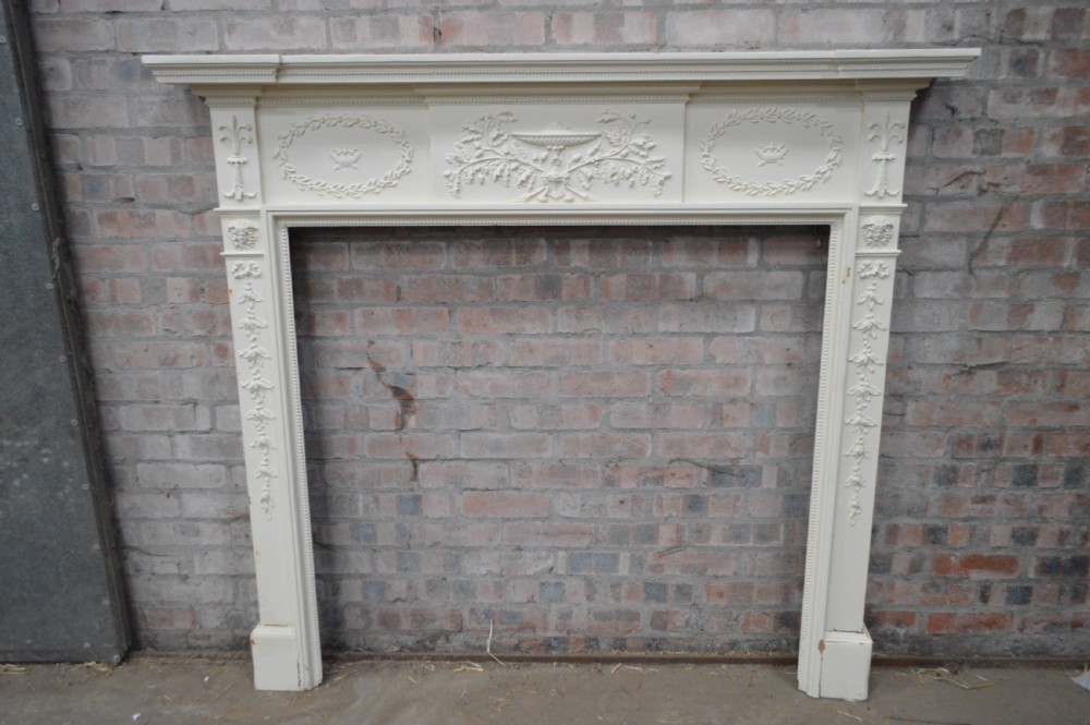 Georgian (circa1790) white painted fire surround