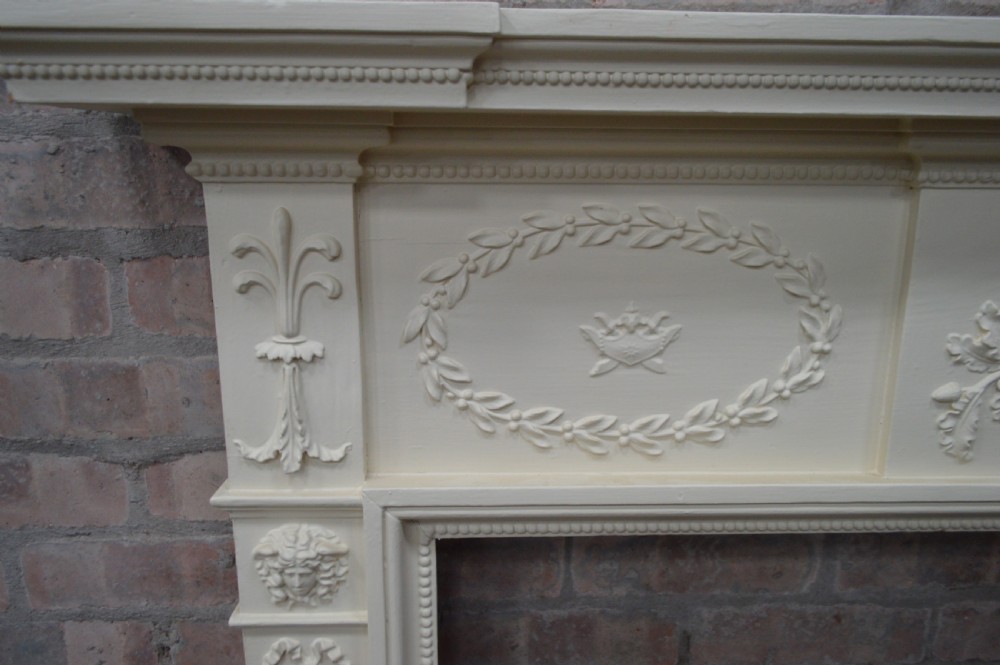 Georgian (circa1790) white painted fire surround View III