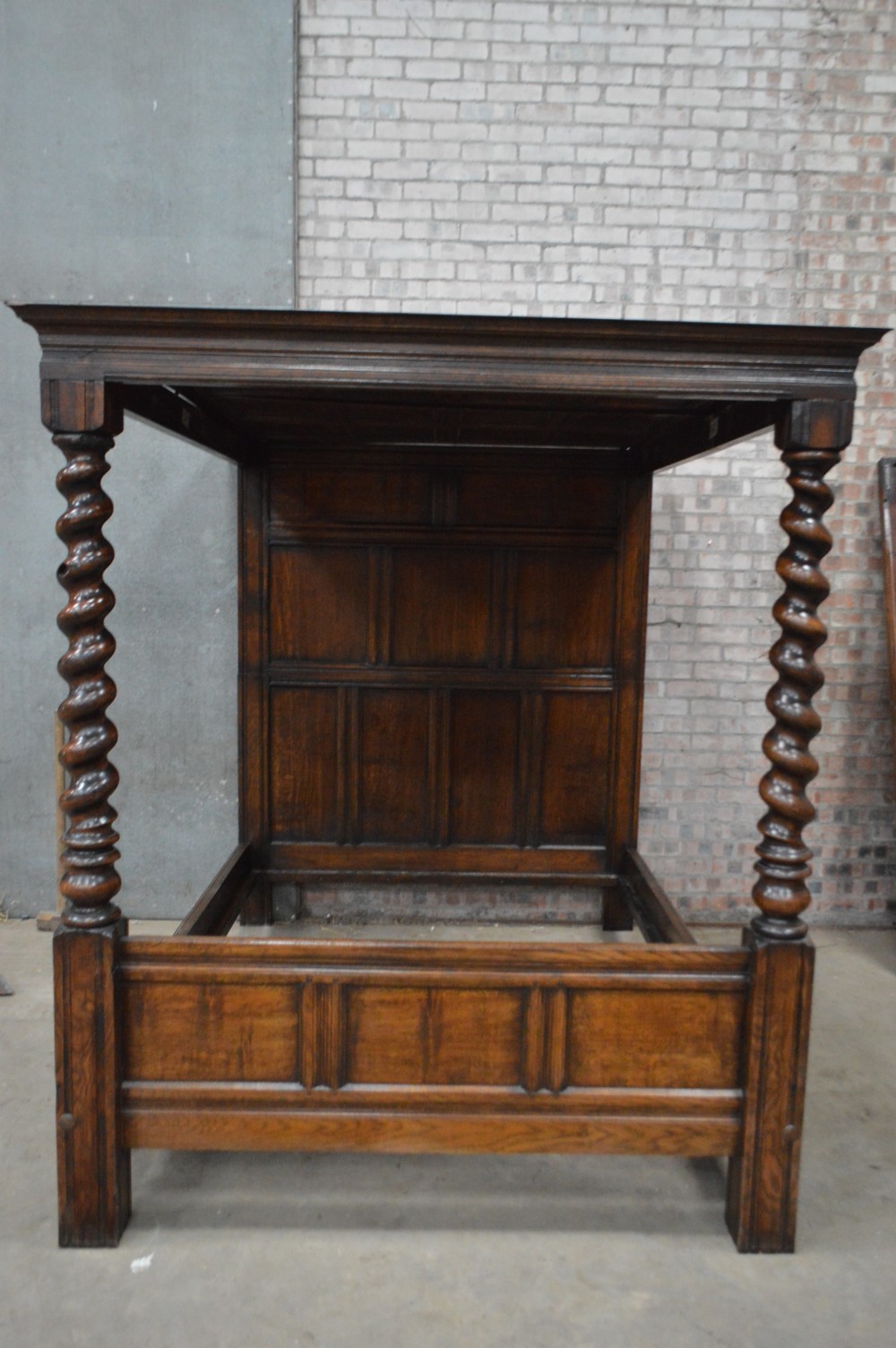 A Victorian Oak four poster bed View II