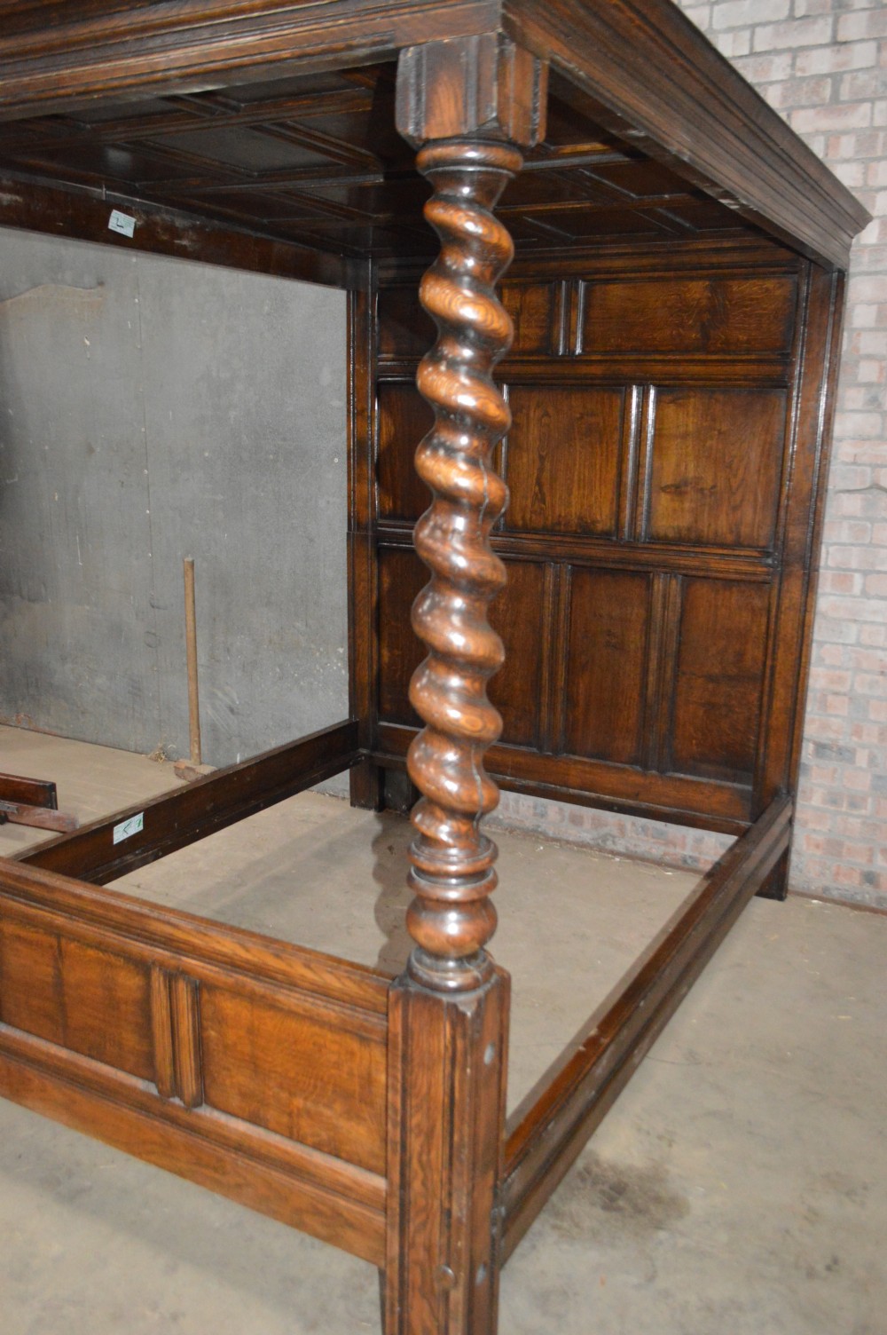 A Victorian Oak four poster bed View III
