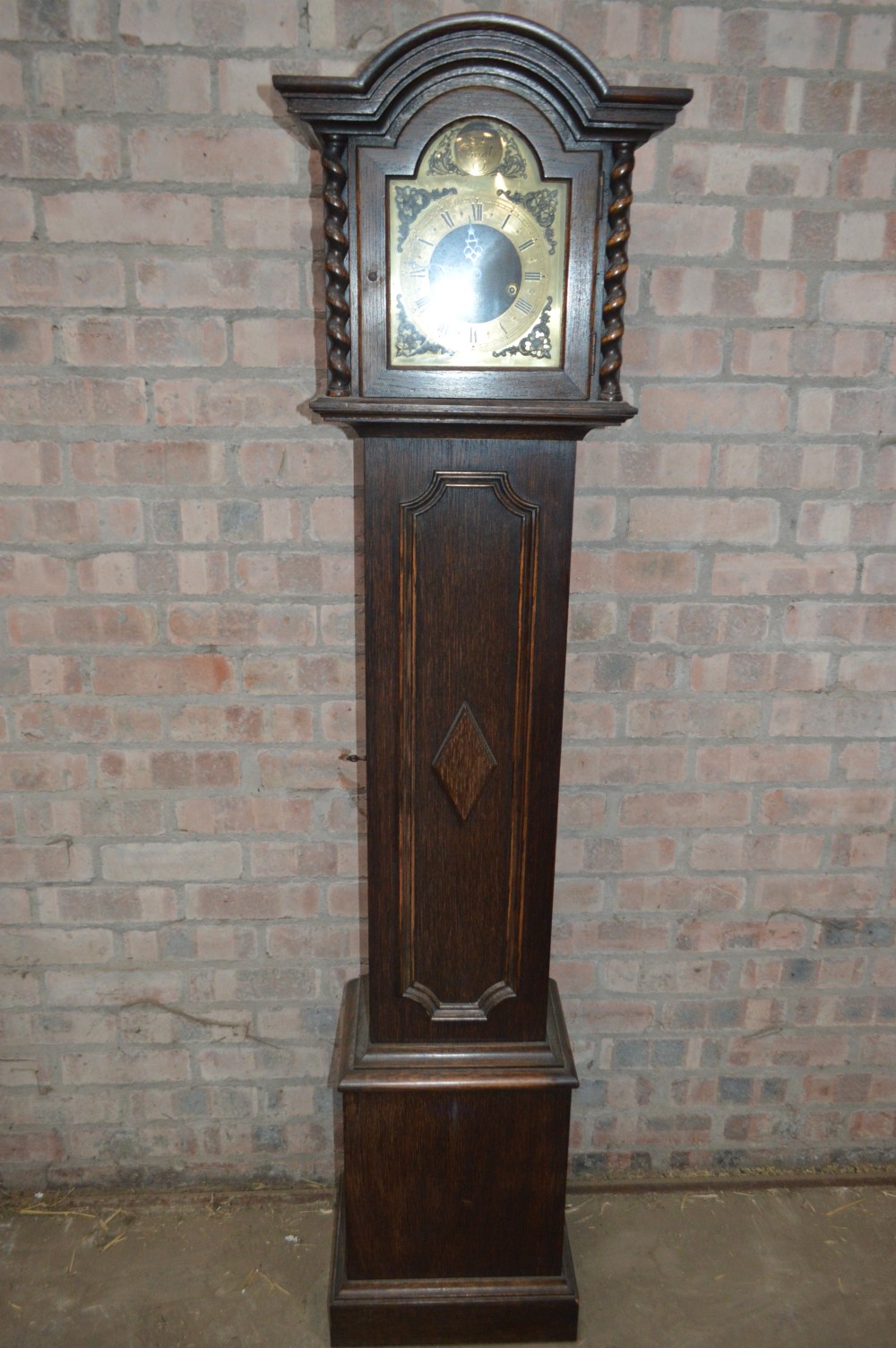 1920s Oak grandmother clock